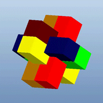 6 pieces wood knot puzzle